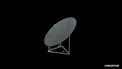 seoul antenna dish 3d asset pbr blender unreal engine rooftop balcony urban prop