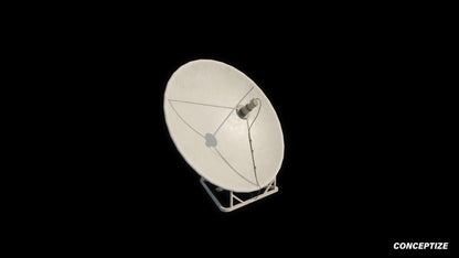 seoul antenna dish 3d asset pbr blender unreal engine rooftop balcony urban prop