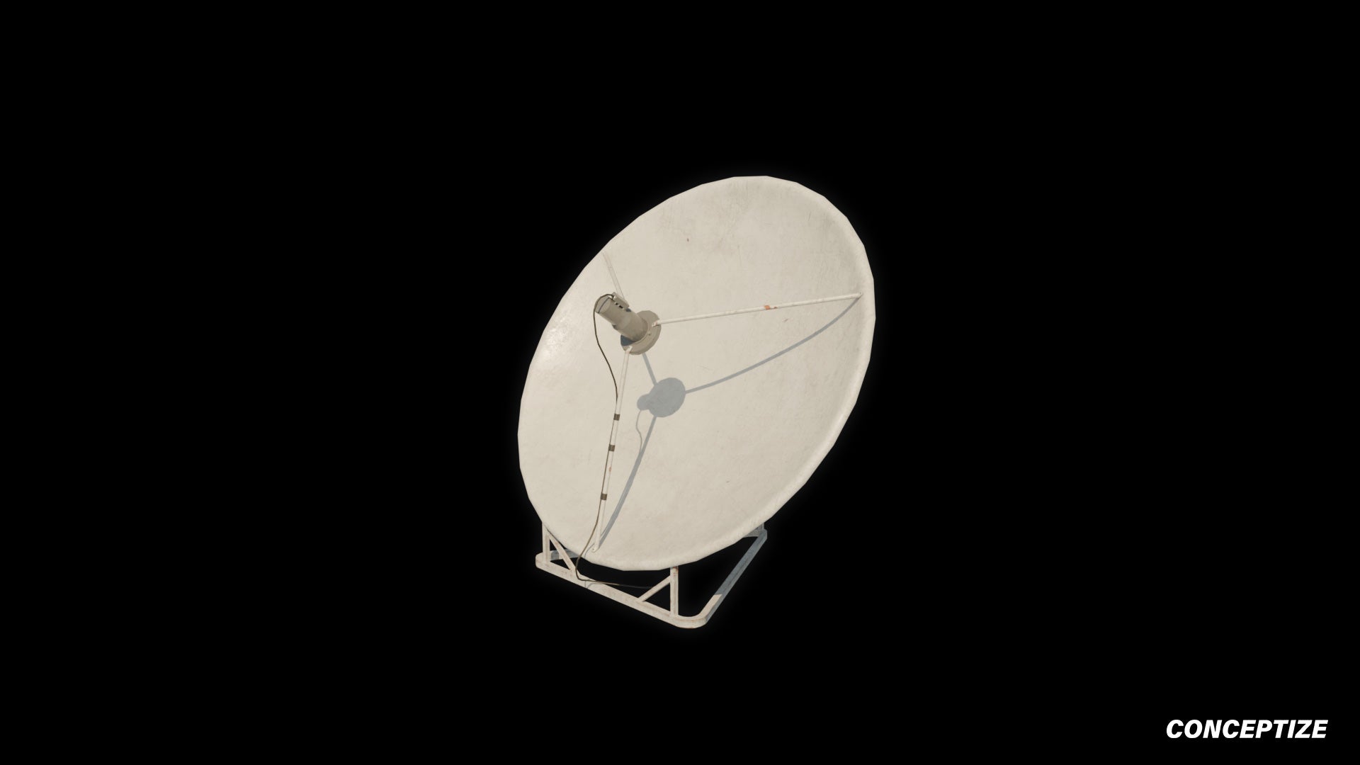seoul antenna dish 3d asset pbr blender unreal engine rooftop balcony urban prop