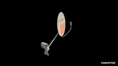 seoul antenna dish 3d asset pbr blender unreal engine rooftop balcony urban prop