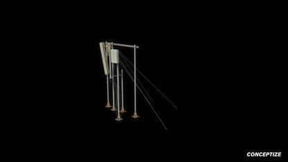 seoul antenna dish 3d asset pbr blender unreal engine rooftop balcony urban prop