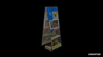 seoul korean street banner sandwich board 3d asset pbr blender unreal engine urban prop