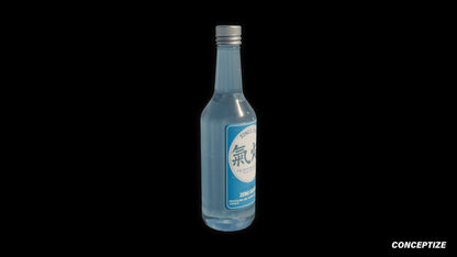 soju bottle 3d asset pbr blender unreal engine korean bar prop