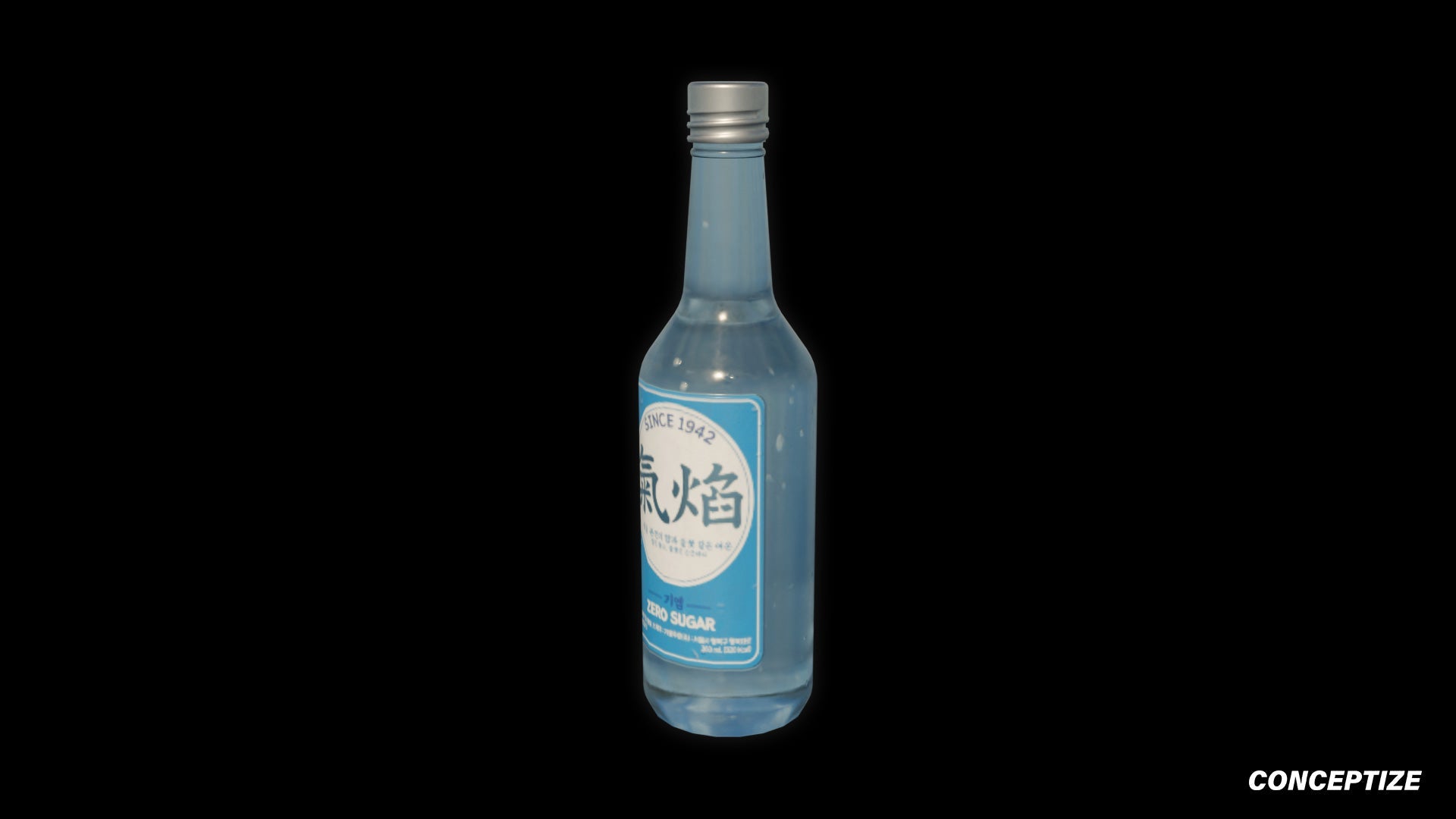 soju bottle 3d asset pbr blender unreal engine korean bar prop