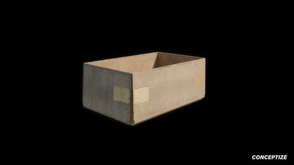 cardboard box 3d asset pbr blender unreal engine seoul urban packaging prop