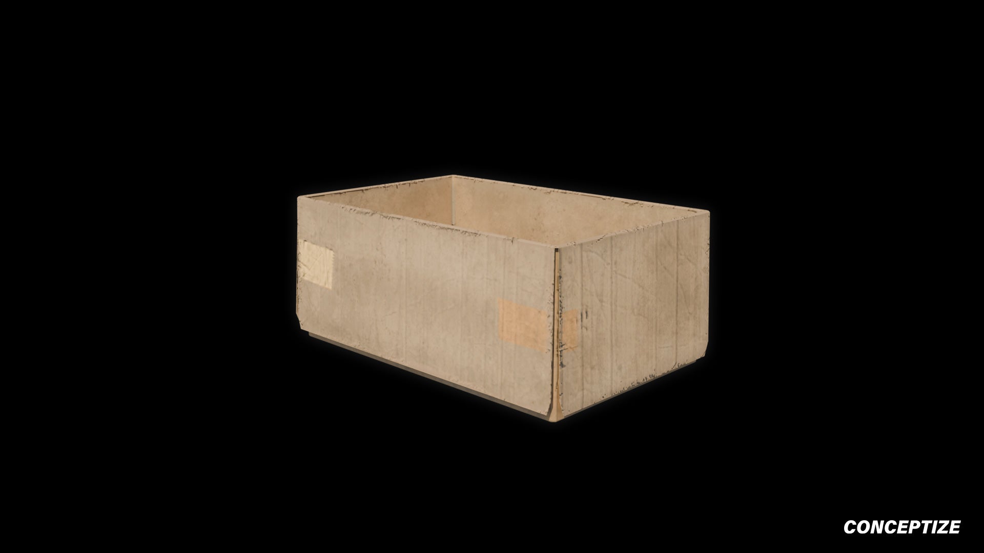 cardboard box 3d asset pbr blender unreal engine seoul urban packaging prop