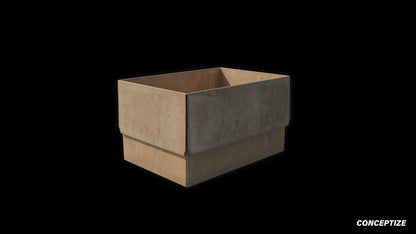 cardboard box 3d asset pbr blender unreal engine seoul urban packaging prop