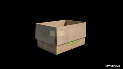 cardboard box 3d asset pbr blender unreal engine seoul urban packaging prop
