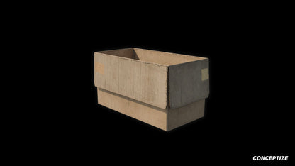 cardboard box 3d asset pbr blender unreal engine seoul urban packaging prop