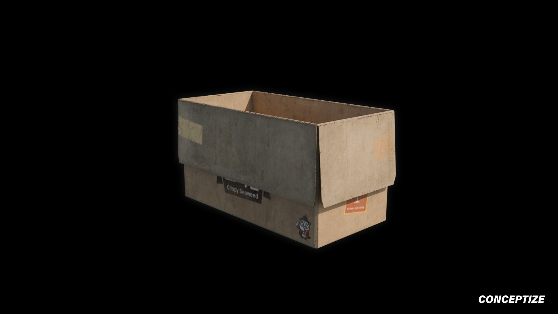 cardboard box 3d asset pbr blender unreal engine seoul urban packaging prop