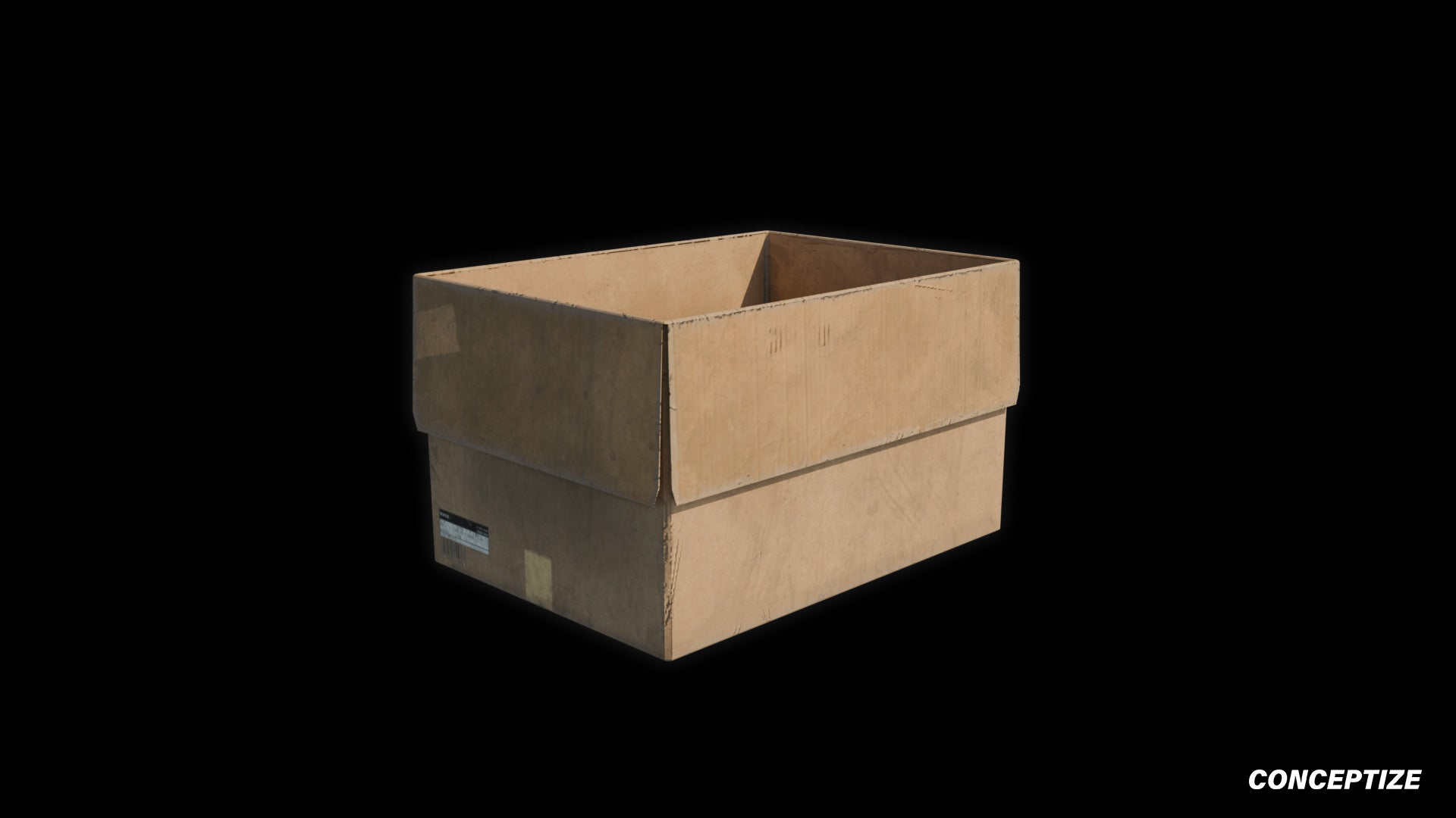 cardboard box 3d asset pbr blender unreal engine seoul urban packaging prop