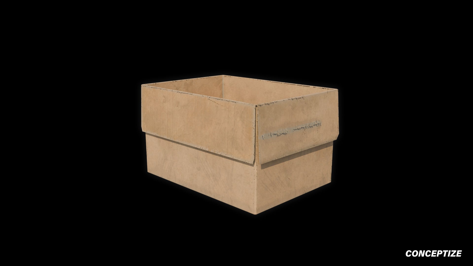 cardboard box 3d asset pbr blender unreal engine seoul urban packaging prop