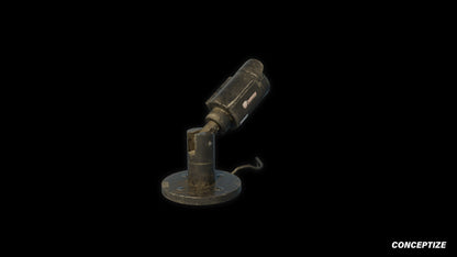 cctv surveillance security camera 3d asset pbr blender unreal engine seoul urban rooftop monitoring prop