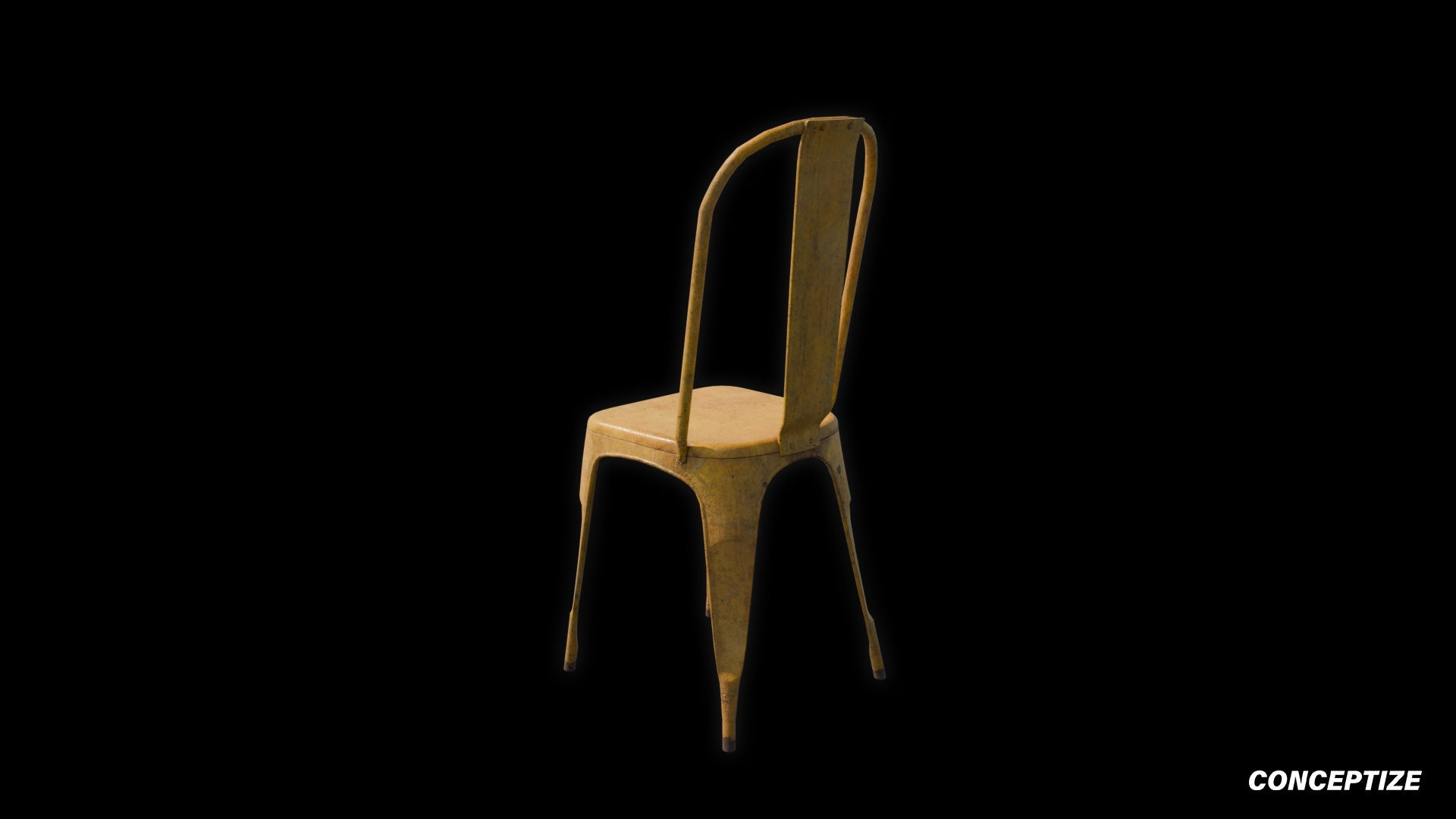 yellow chair 3d asset pbr blender unreal engine seoul urban cafe furniture prop