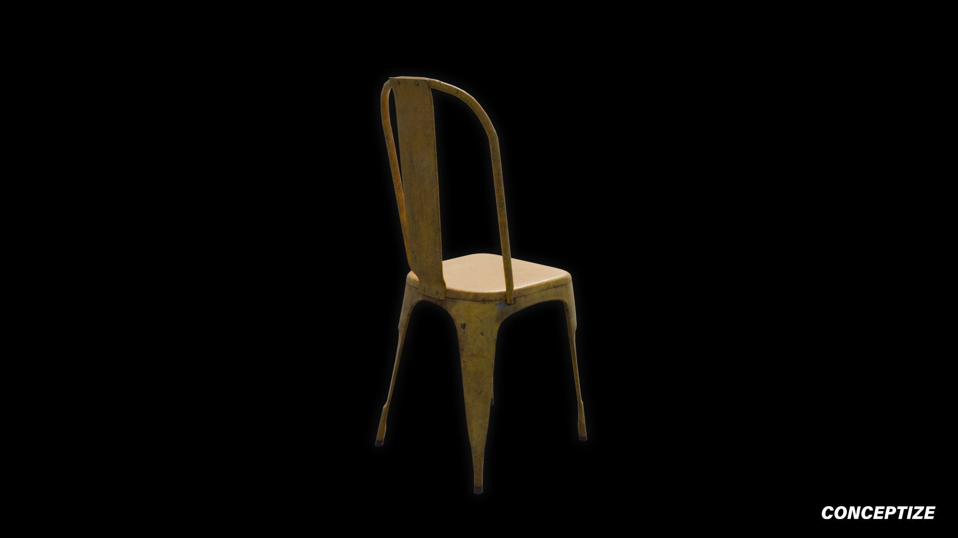 yellow chair 3d asset pbr blender unreal engine seoul urban cafe furniture prop