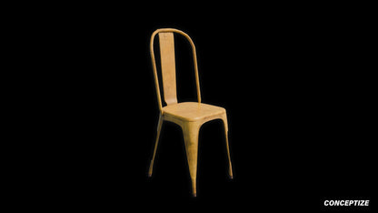 yellow chair 3d asset pbr blender unreal engine seoul urban cafe furniture prop