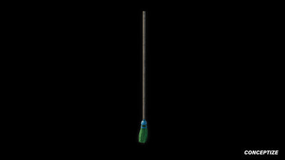 cleaning broom 3d asset pbr blender unreal engine seoul urban street household prop