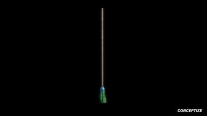 cleaning broom 3d asset pbr blender unreal engine seoul urban street household prop