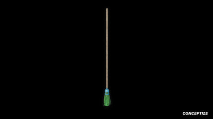 cleaning broom 3d asset pbr blender unreal engine seoul urban street household prop
