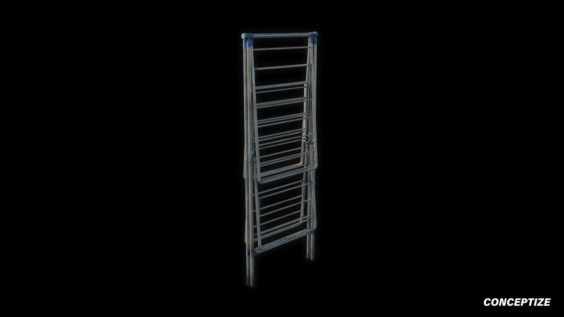 drying rack meticulously handcrafted 3d asset pbr blender unreal engine seoul urban apartment Conceptize furniture prop