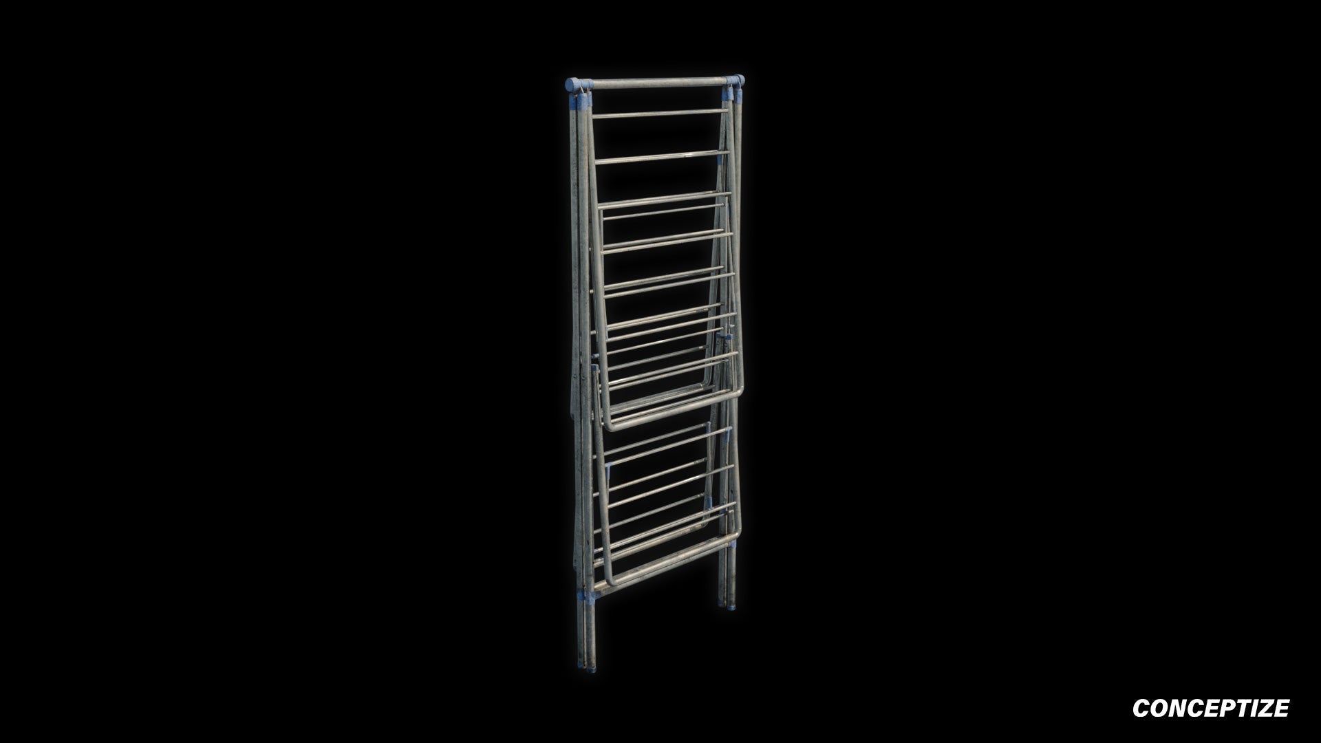 drying rack meticulously handcrafted 3d asset pbr blender unreal engine seoul urban apartment Conceptize furniture prop