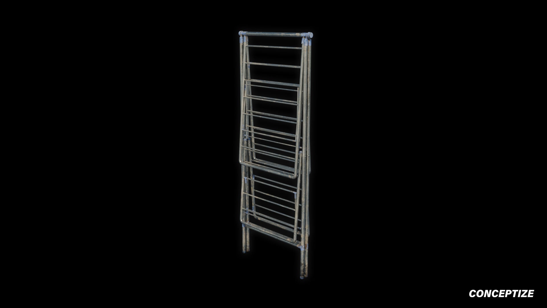 drying rack meticulously handcrafted 3d asset pbr blender unreal engine seoul urban apartment Conceptize furniture prop