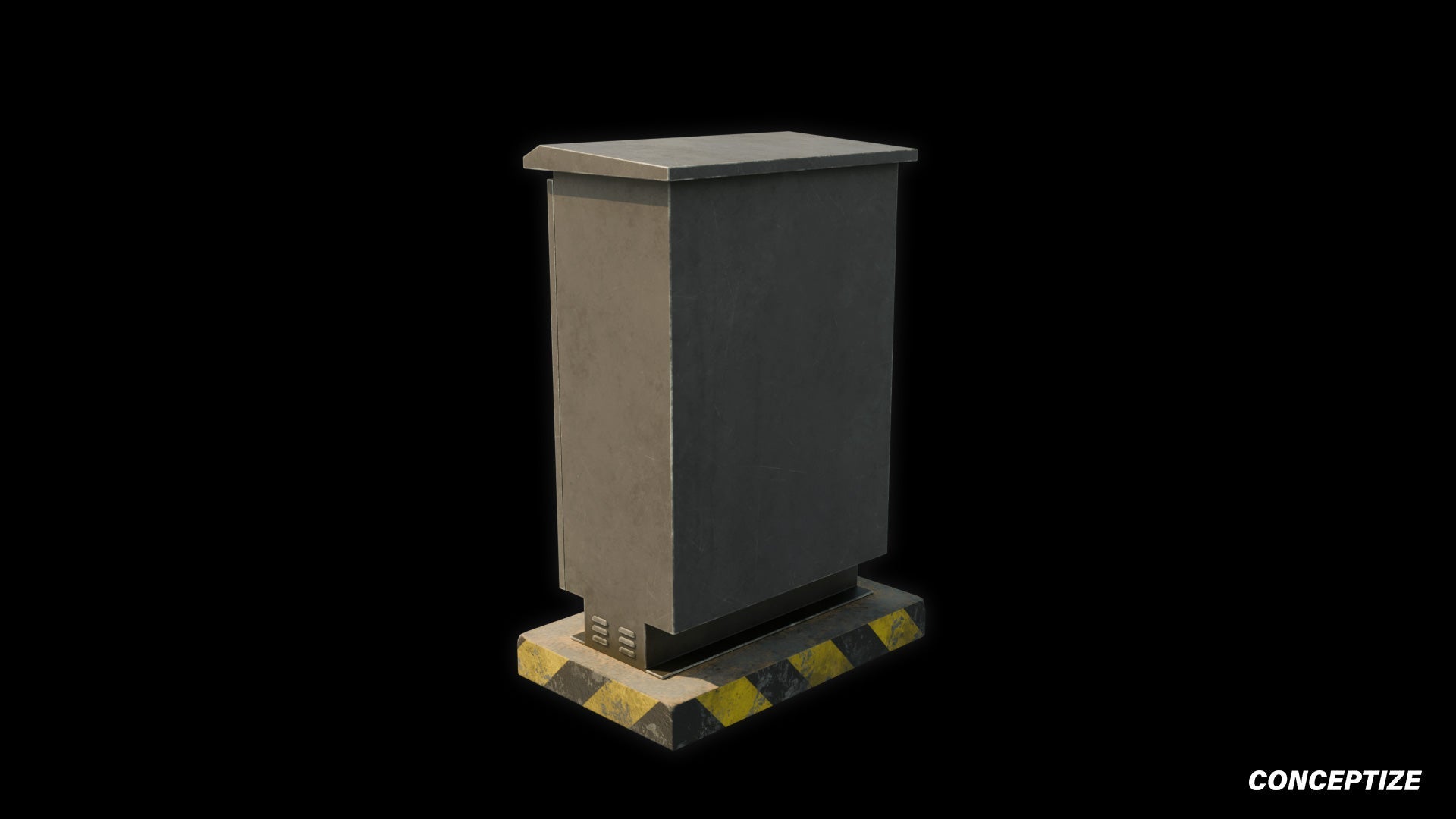 pad-mounted transformer feeder pillar meticulously handcrafted 3d asset pbr blender unreal engine seoul urban Conceptize electrical prop