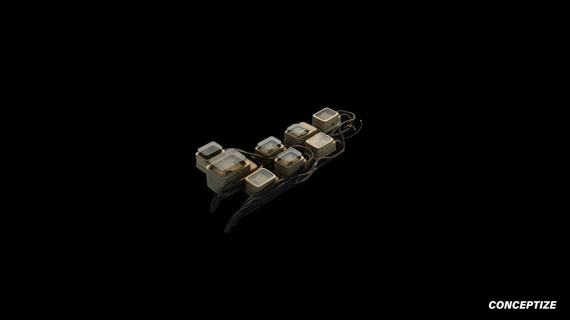 korean electric meters meticulously handcrafted 3d asset pbr blender unreal engine seoul urban Conceptize utility prop