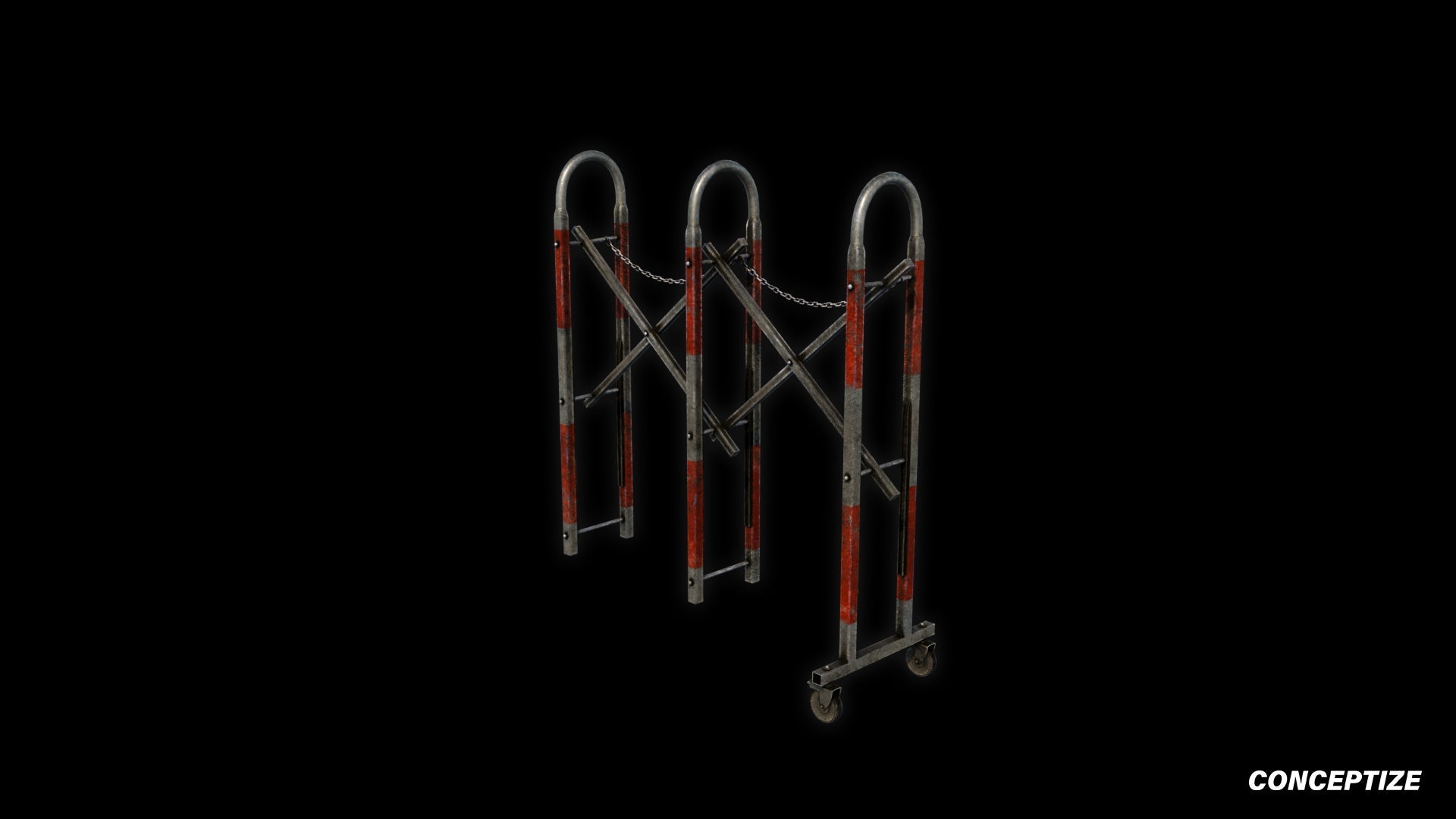 adjustable modular fence meticulously handcrafted 3d asset pbr blender unreal engine seoul urban Conceptize architectural prop