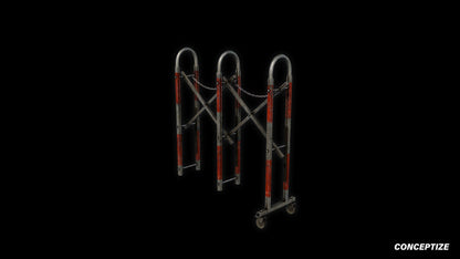 adjustable modular fence meticulously handcrafted 3d asset pbr blender unreal engine seoul urban Conceptize architectural prop