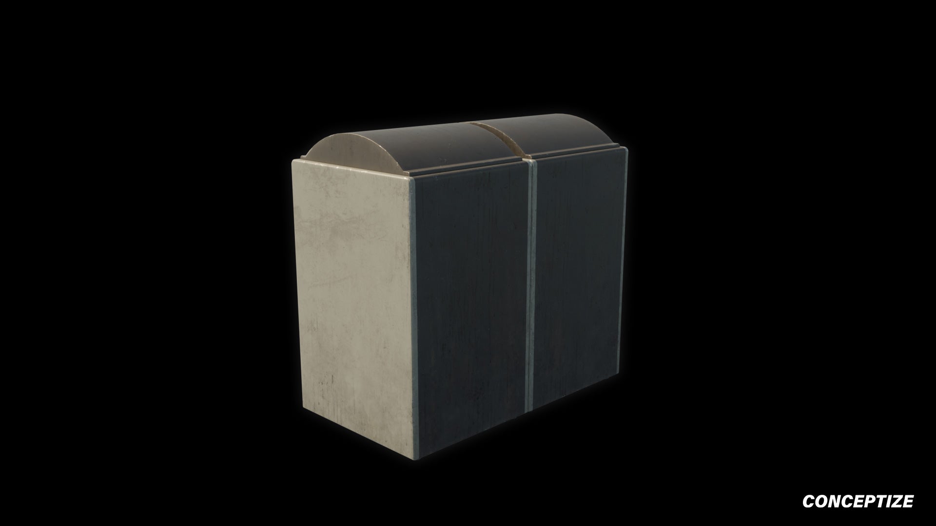 garbage trash bin meticulously handcrafted 3d asset pbr blender unreal engine seoul urban Conceptize waste management prop