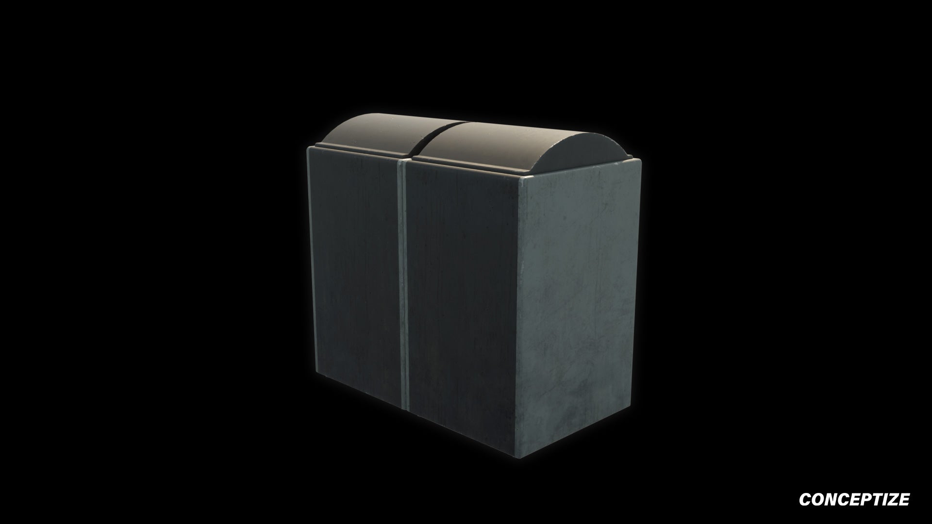 garbage trash bin meticulously handcrafted 3d asset pbr blender unreal engine seoul urban Conceptize waste management prop