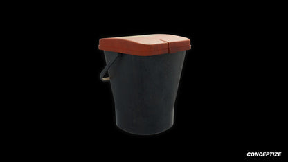garbage trash bin meticulously handcrafted 3d asset pbr blender unreal engine seoul urban Conceptize waste management prop