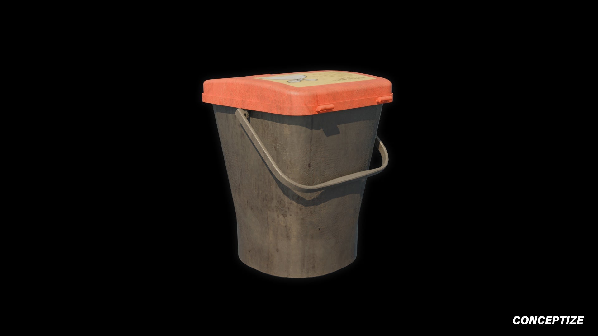 garbage trash bin meticulously handcrafted 3d asset pbr blender unreal engine seoul urban Conceptize waste management prop