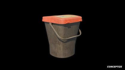garbage trash bin meticulously handcrafted 3d asset pbr blender unreal engine seoul urban Conceptize waste management prop