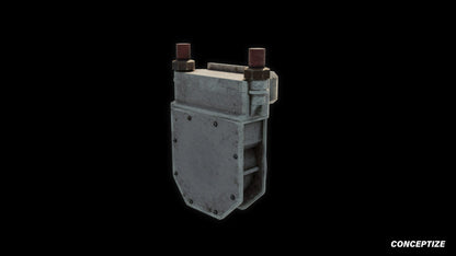 gas meter counter meticulously handcrafted 3d asset pbr blender unreal engine seoul urban Conceptize utility prop