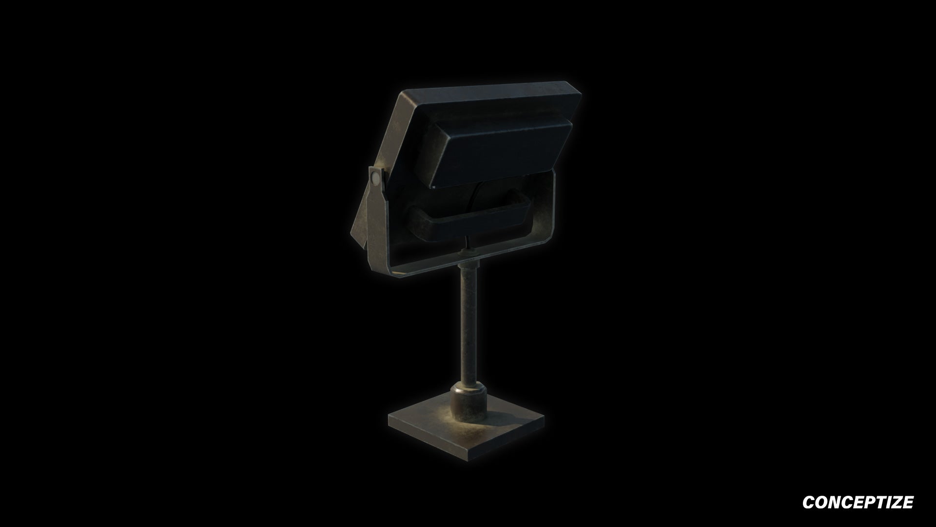 construction ground light meticulously handcrafted 3d asset pbr blender unreal engine seoul urban Conceptize construction lighting prop