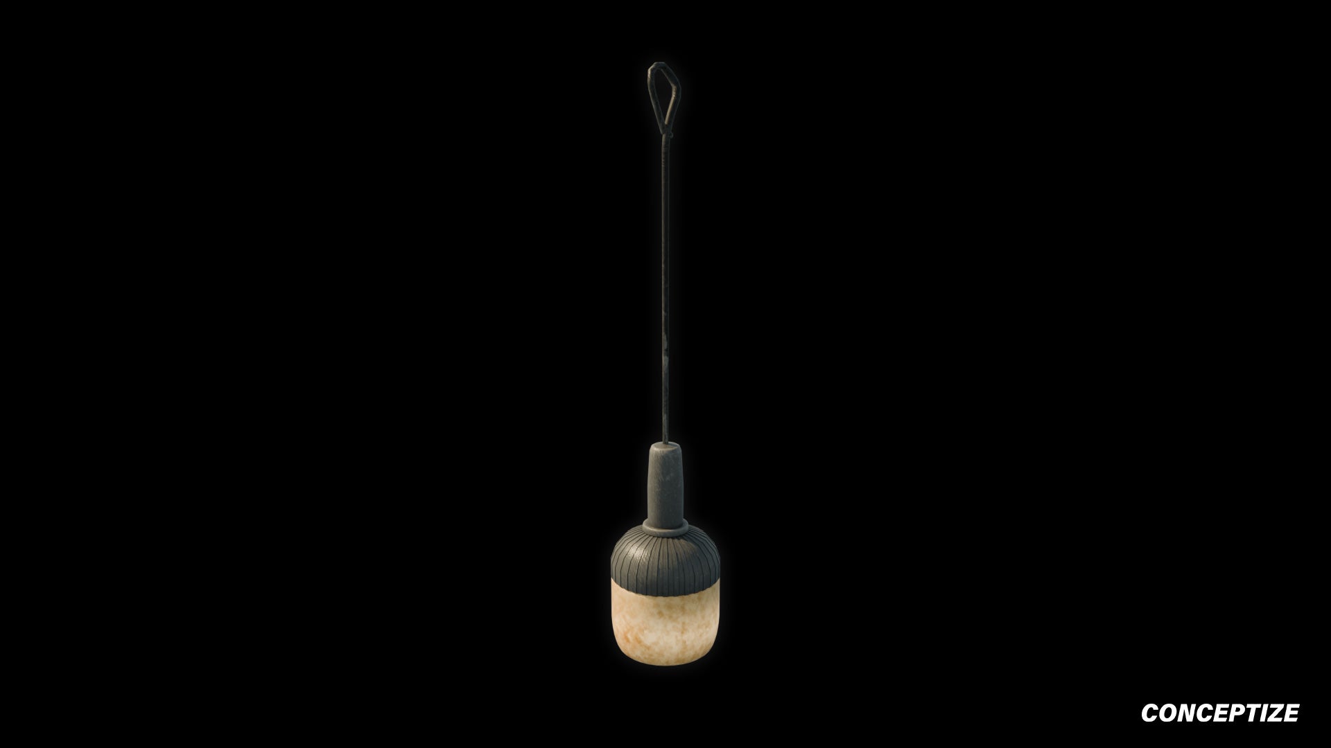 hanging light from cable meticulously handcrafted 3d asset pbr blender unreal engine seoul urban Conceptize lighting prop