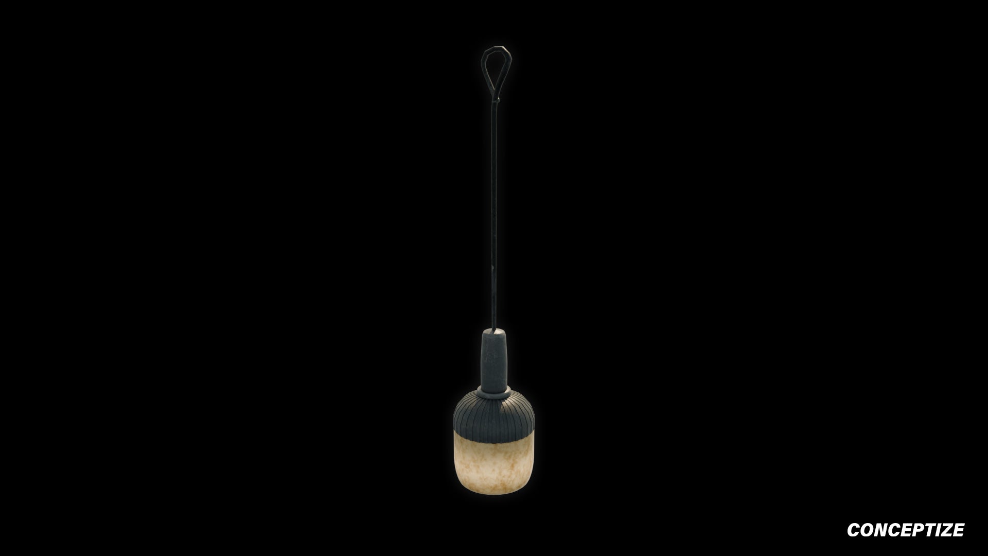 hanging light from cable meticulously handcrafted 3d asset pbr blender unreal engine seoul urban Conceptize lighting prop