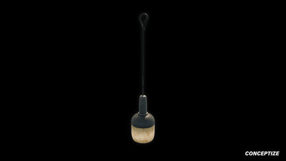 hanging light from cable meticulously handcrafted 3d asset pbr blender unreal engine seoul urban Conceptize lighting prop