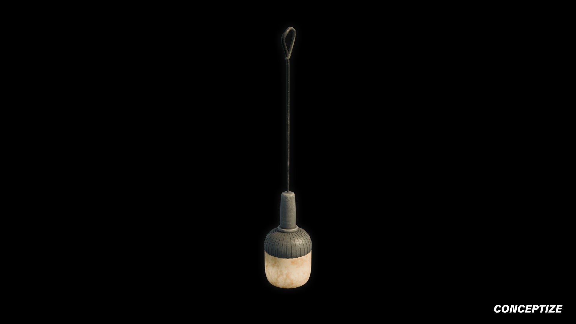 hanging light from cable meticulously handcrafted 3d asset pbr blender unreal engine seoul urban Conceptize lighting prop