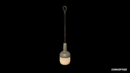 hanging light from cable meticulously handcrafted 3d asset pbr blender unreal engine seoul urban Conceptize lighting prop
