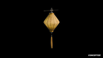 paper lantern light meticulously handcrafted 3d asset pbr blender unreal engine seoul east asia Conceptize festival lighting prop