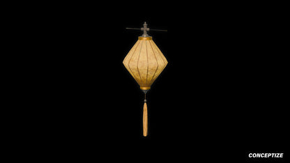 paper lantern light meticulously handcrafted 3d asset pbr blender unreal engine seoul east asia Conceptize festival lighting prop