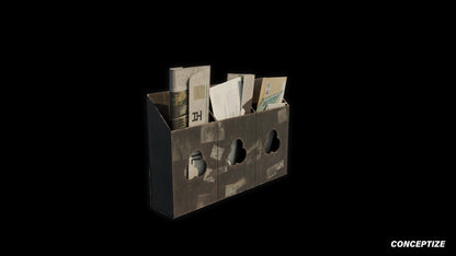 Korean mailbox meticulously handcrafted 3d asset pbr textures blender unreal engine urban prop conceptize