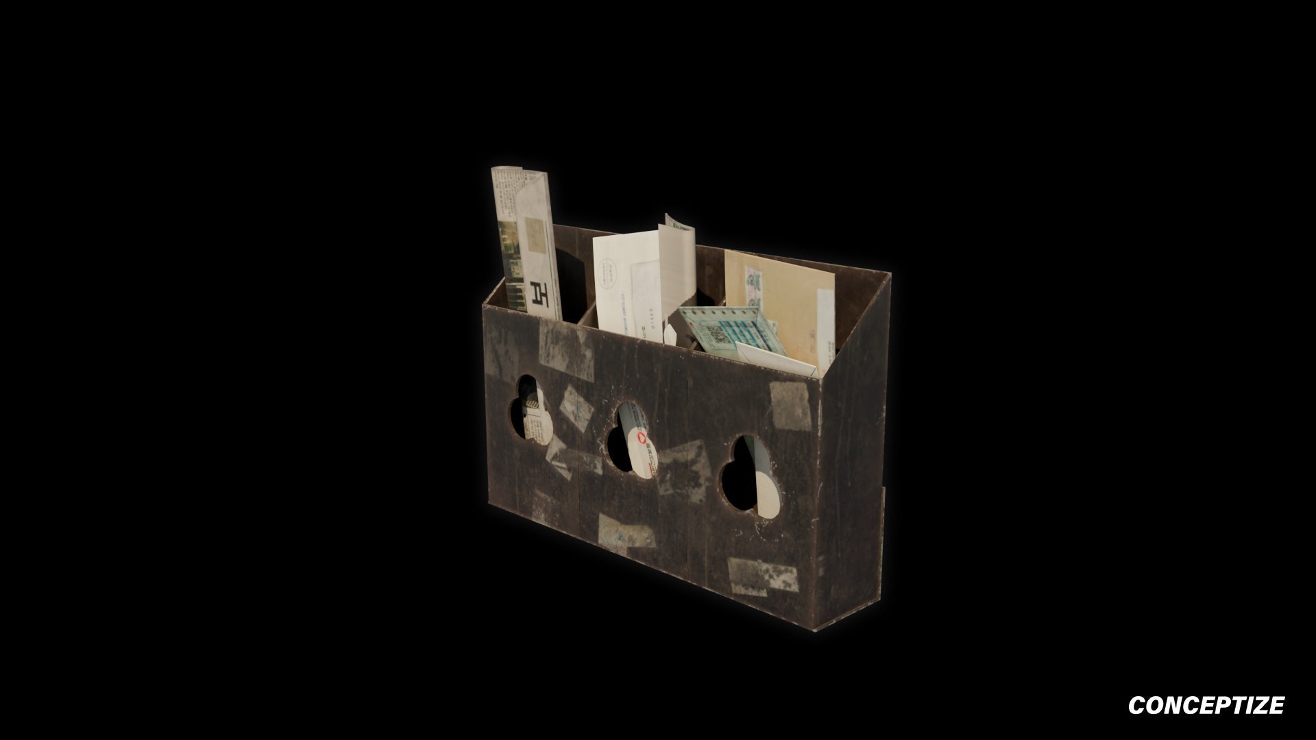 Korean mailbox meticulously handcrafted 3d asset pbr textures blender unreal engine urban prop conceptize