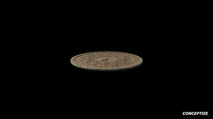 korean manhole meticulously handcrafted 3d asset pbr blender unreal engine seoul urban Conceptize street infrastructure prop
