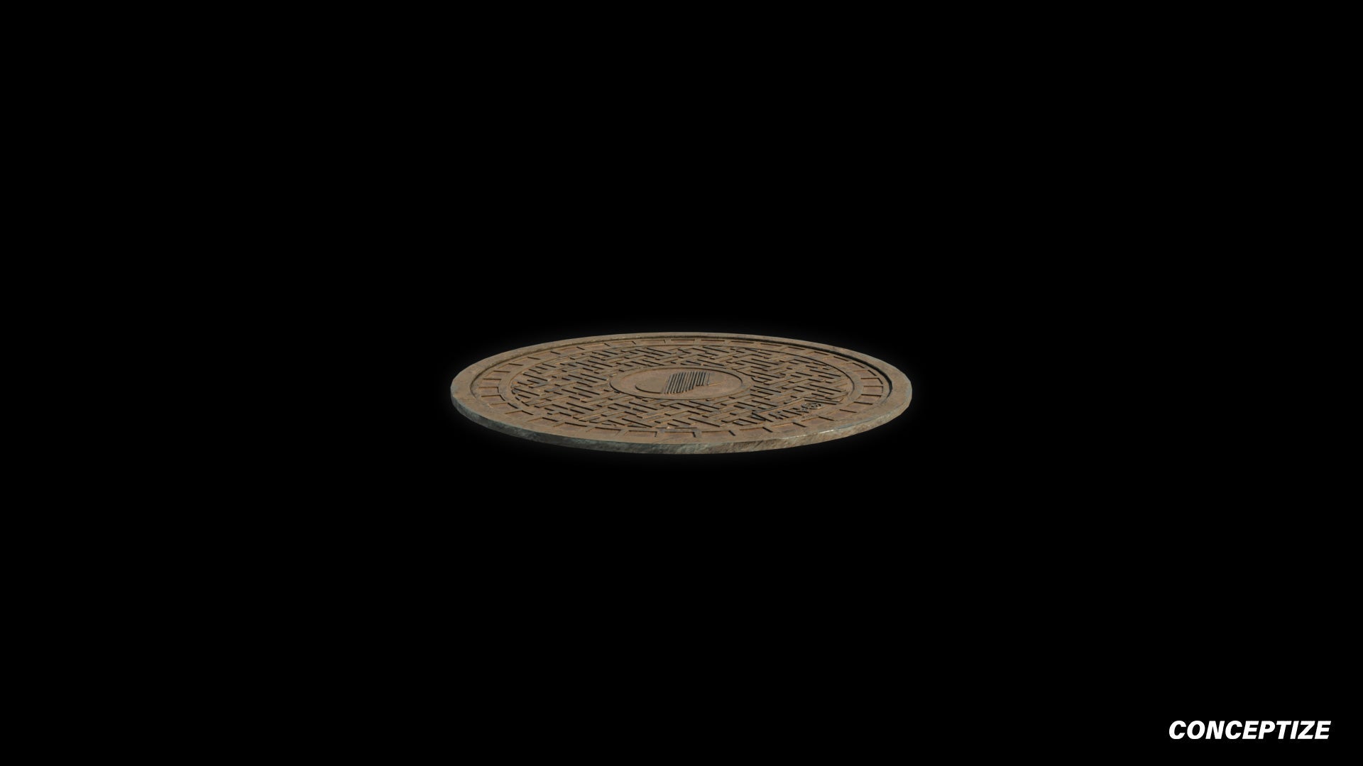korean manhole meticulously handcrafted 3d asset pbr blender unreal engine seoul urban Conceptize street infrastructure prop
