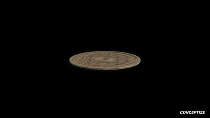 korean manhole meticulously handcrafted 3d asset pbr blender unreal engine seoul urban Conceptize street infrastructure prop