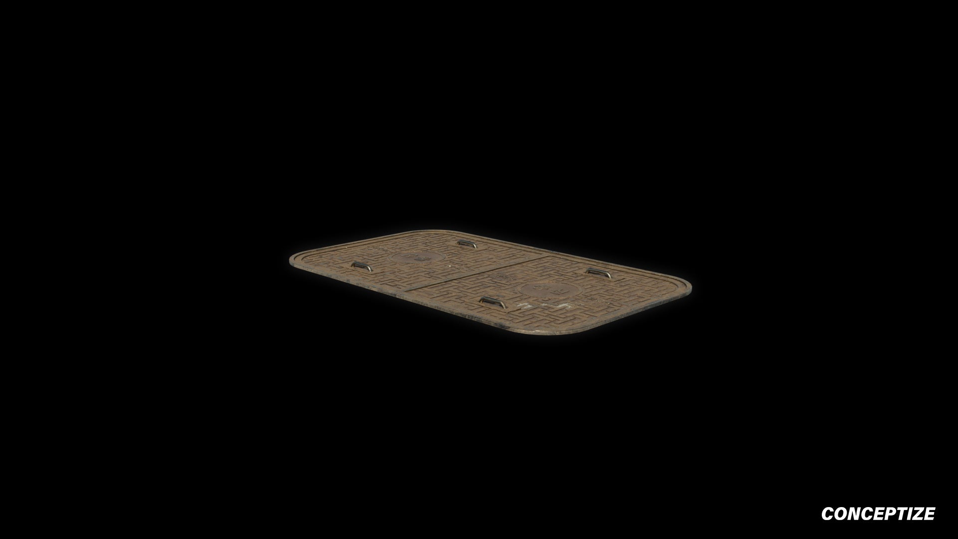 korean manhole meticulously handcrafted 3d asset pbr blender unreal engine seoul urban Conceptize street infrastructure prop